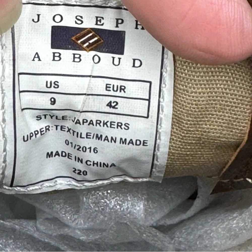 Joseph Abboud Ja‎ Parkers Men’s Lace Up Canvas Sneakers Tan Size 9 US 42 EUR